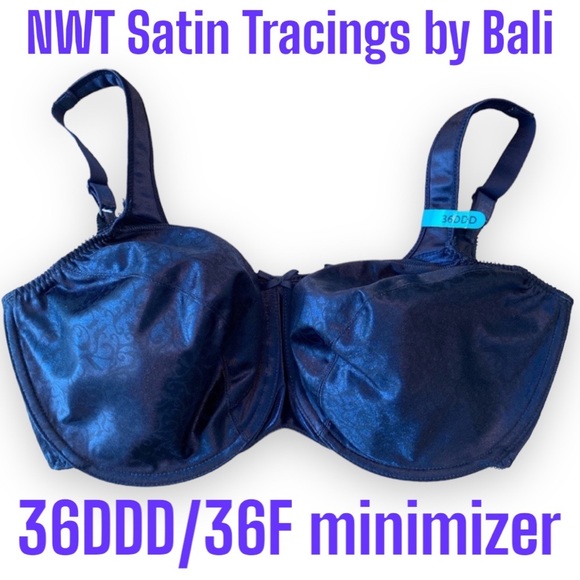 Bali Other - SOLD 36F Minimizer Bali Blue 3562 “Satin Tracings” 4 Hooks NWT New 80F 36DDD
